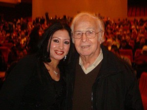 Nesrin Bahaa with the legendary Mahmoud Reda